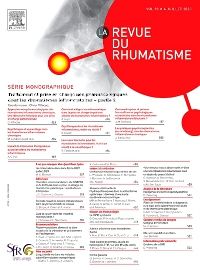 Revue du Rhumatisme