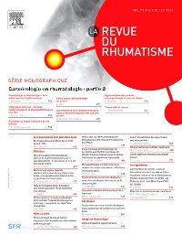 Revue du Rhumatisme