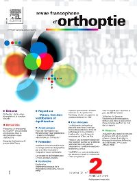 Revue Francophone d'Orthoptie