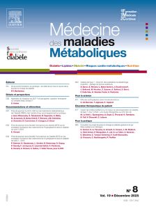 Médecine des maladies Métaboliques