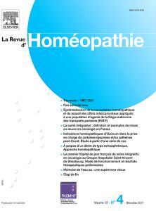 La Revue d'Homéopathie