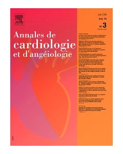 Annales de cardiologie et d'ang&eacute;iologie