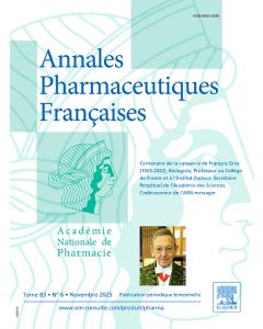 Annales Pharmaceutiques Fran&ccedil;aises