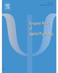 Revue europ&eacute;enne de psychologie appliqu&eacute;e - European Review of Applied Psychology