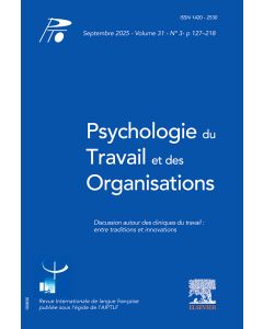 Psychologie du Travail et des Organisations