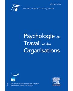 Psychologie du Travail et des Organisations