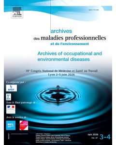 Archives des maladies professionnelles et de l'environnement