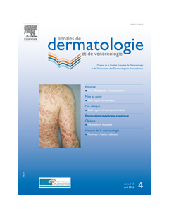 Annales de dermatologie et de vénéréologie