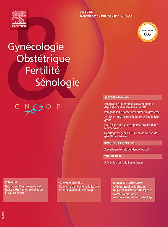 Gynécologie Obstétrique Fertilité et Sénologie